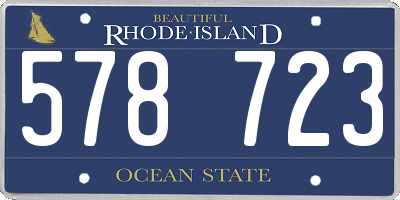 RI license plate 578723