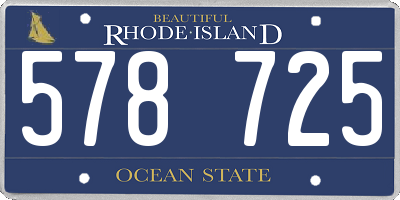 RI license plate 578725