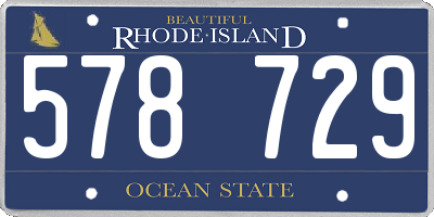 RI license plate 578729