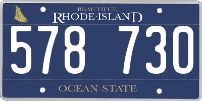 RI license plate 578730