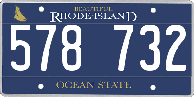 RI license plate 578732