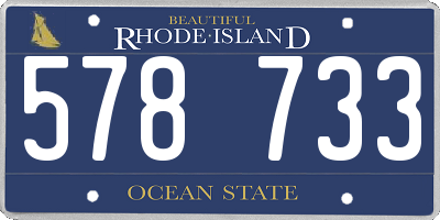 RI license plate 578733