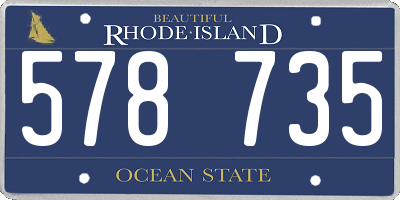 RI license plate 578735