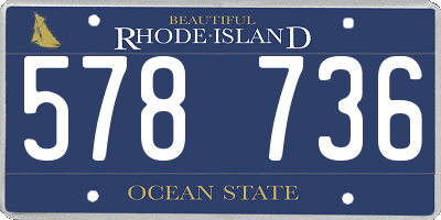 RI license plate 578736