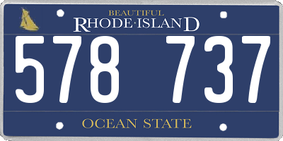 RI license plate 578737