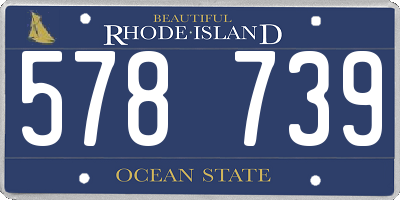 RI license plate 578739