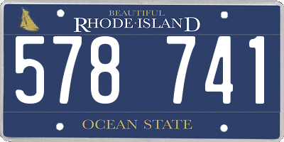 RI license plate 578741