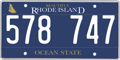 RI license plate 578747
