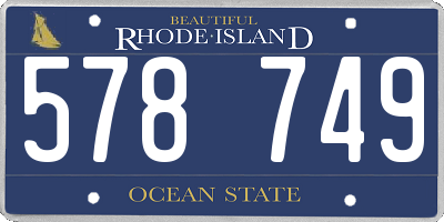 RI license plate 578749