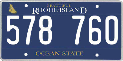 RI license plate 578760