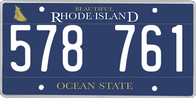 RI license plate 578761