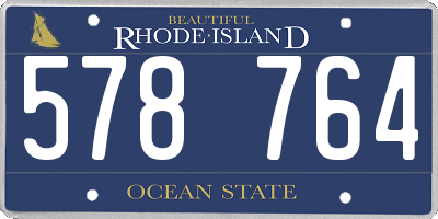 RI license plate 578764