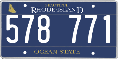 RI license plate 578771