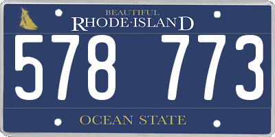 RI license plate 578773