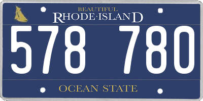RI license plate 578780