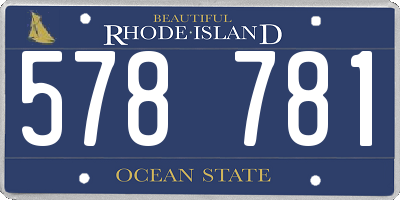 RI license plate 578781