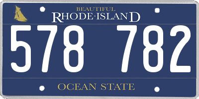 RI license plate 578782