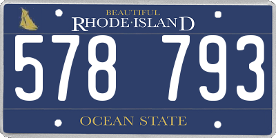 RI license plate 578793