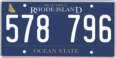 RI license plate 578796