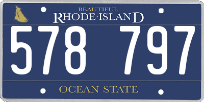 RI license plate 578797