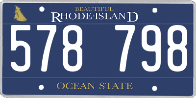 RI license plate 578798