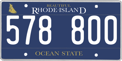 RI license plate 578800