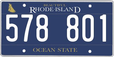RI license plate 578801