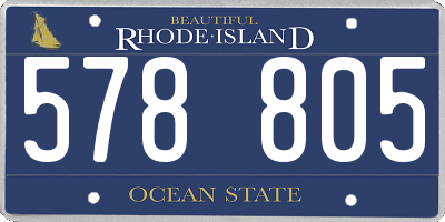 RI license plate 578805
