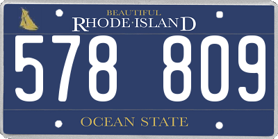 RI license plate 578809