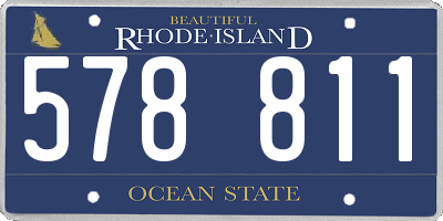 RI license plate 578811