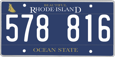 RI license plate 578816