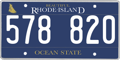 RI license plate 578820