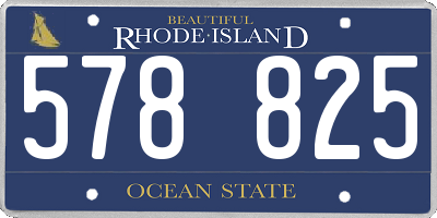 RI license plate 578825