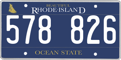 RI license plate 578826