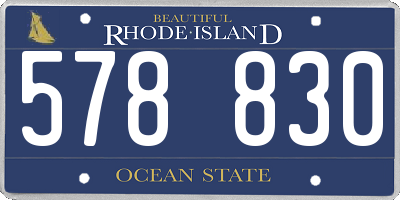 RI license plate 578830