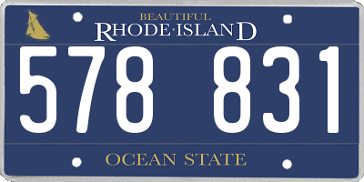 RI license plate 578831