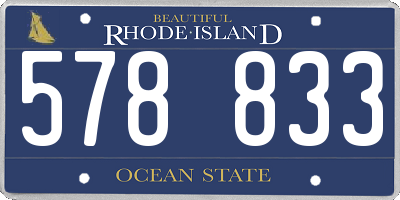 RI license plate 578833
