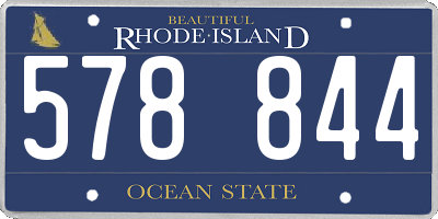 RI license plate 578844
