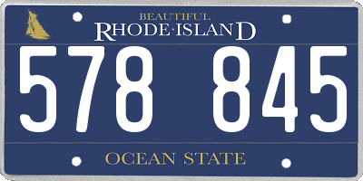 RI license plate 578845