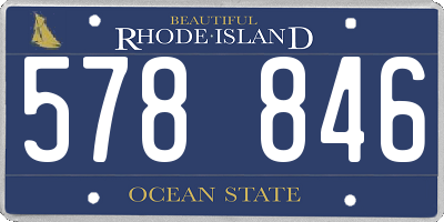 RI license plate 578846