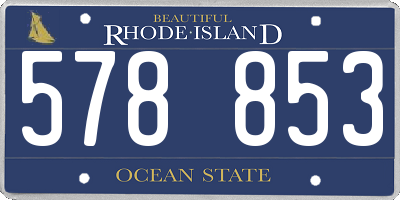 RI license plate 578853