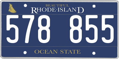 RI license plate 578855