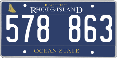 RI license plate 578863