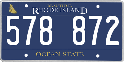RI license plate 578872