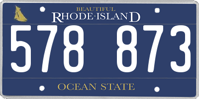 RI license plate 578873