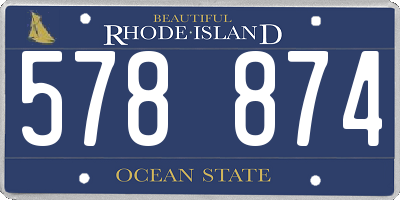RI license plate 578874