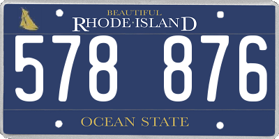 RI license plate 578876