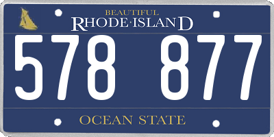 RI license plate 578877