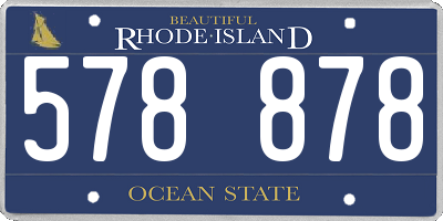 RI license plate 578878