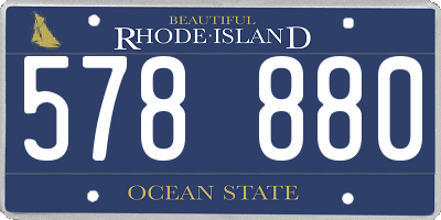 RI license plate 578880
